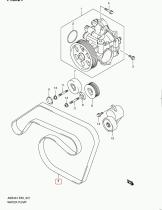 SUZUKI 17521-57L01-000 - Correa trapecial poli V