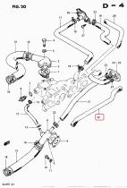 SUZUKI 17873-80002-000 - MANGUERA,CALEFACTOR SALIDA