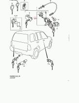 SUZUKI 37108-67880-000 - JUEGO COMPLETO CERRADURAS