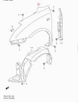 SUZUKI 57611-63J20-000 - PANEL, ALETA DELANTERA DERECHA