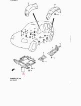SUZUKI 71430-65D10-000 - CUBIERTA DELANTERA INFERIOR