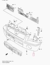 SUZUKI 71711-75F40-799 - PARAGOLPES DEL. (NEGRO)
