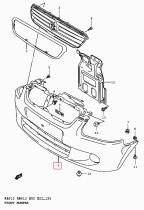 SUZUKI 71711-83E20-799 - PARAGOLPES DEL. (NEGRO)