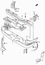 SUZUKI 71831-65DA0-000 - SOPORTE LATER. PARAC. TRAS. DER.