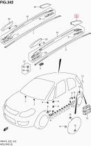 SUZUKI 78227-79J00-5PK - TAPA RAIL TECHO TRASERO IZQUIERDO