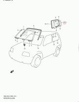 SUZUKI 84560-66D01-000 - CRISTAL CUARTO TRASERO DERECHO