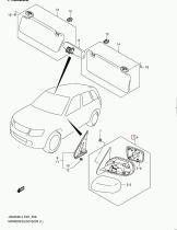 SUZUKI 84701-65J00-26U - CONJUNTO RETROV. DEREC BLANCO