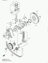 SUZUKI 17521-67JB0-000 - CORRE ALTERNADOR