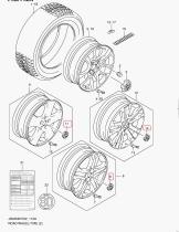 SUZUKI 43252-63J10-0PG - TAPA CENTRAL RUEDA CROMAD