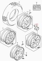 SUZUKI 43252-65D00-5PK - TAPA CENTRAL RUEDA NEGRO