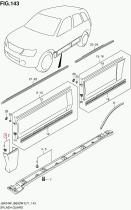 SUZUKI 77550-65J00-Z2S - MOLDURA INF. ALETA DEL DERECHA