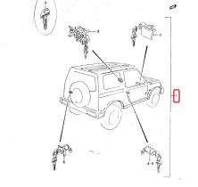 SANTANA 37101-83822-5PK - JUEGO DE CERRADURAS
