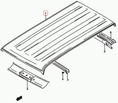 SANTANA 65111-81A00 - PANEL DE TECHO