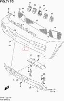 SANTANA 71711-84A00-799 - PARAGOLPES DEL.SUP(JIMNY E-