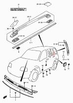 SANTANA 77171-56B02-0CB - TAPE,CENTER PILLAR UPPER,R(