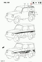 SANTANA 77511-80160 - MOLDURA TRASERO TECHO