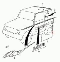 SANTANA 77640B74A00 - BANDA TRAS L/D-L-BODY AZUL-