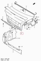 SANTANA 84681-70C11 - BURLETE,PORTON TRASERO
