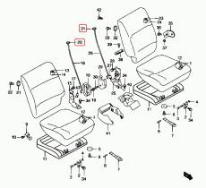 SANTANA 87211-85CA0-T01 - TIRADOR RECLINADOR (VITARA/
