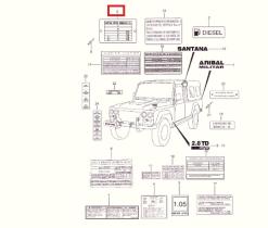 SANTANA PS-911803 - PLACA IDENTIF.VEH.(MILITAR)
