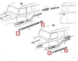 LAND ROVER 202388 - REMATE MOLDURA TRAS L/D