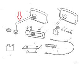 LAND ROVER 207259V - BRAZO ESPEJO RETROVISOR ALETA