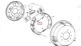 LAND ROVER 531892 - MUELLE ZAPATA DE FRENO K