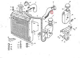 LAND ROVER 577344 - MANGUITO INFERIOR RADIADOR 88 Y 109