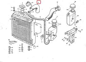 LAND ROVER 577346 - MANGUITO SUP. RADIADOR  88 Y 109