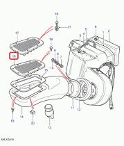 LAND ROVER AWR2214 - REJILLA SUPERIOR ALETA DERECHA