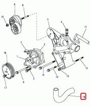 LAND ROVER ERR5099 - TUBO FLEX.-COLECTOR A BOMBA DE AGUA