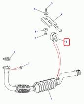 LAND ROVER ESR3172 - SOPORTE GOMA TUBO ESCAPE