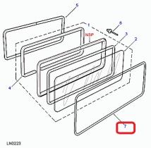 LAND ROVER CQW000010 - BURL. RELL GOMA VENTANA LATERAL TRASERA
