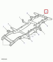LAND ROVER STC8651 - PARAGOLPES TRASERO NEGRO