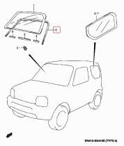 SANTANA 84611-81A01 - MOLDURA PARABRISAS, JIMNY
