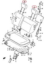 SANTANA 86401-56B52-P98 - ASIENTO APOYACAB.TRAS.(NEGR