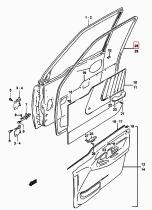 SUZUKI 84641-85C01-000 - BURLETE PUERTA DELANTERA DERECHA