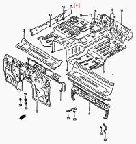 SANTANA 61400-80260 - PANEL, PISO DELANTERO, DERECHO