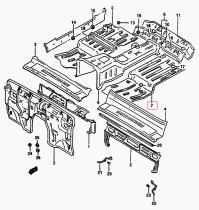 SANTANA 61500-83021 - PANEL, PISO DELANTERO, IZQUIERDO