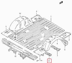 SANTANA 62180-83211 - REFUERZO TRAS PISO TRAS