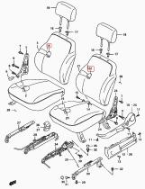 SANTANA 85380-56BA0-D9K - COMPLETO DE ACABADO, RESPALDO DEL ASIENTO DELANTERO, IZQUIER