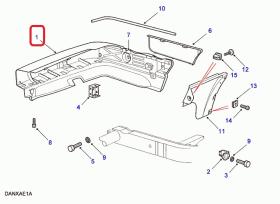 LAND ROVER ANR4735 - PARACHOQUES TRASERO NO ORIGINAL