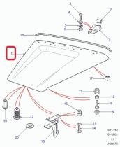 LAND ROVER BKA710080 - CONJUNTO DE CAPÓ, SIN SOPORTE DE RUEDA DE REPUESTO, TD5