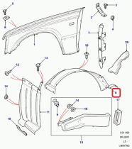 LAND ROVER CLF102051 - FORRO-PASA DE RUEDA DELANTERA, LH
