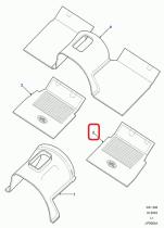 LAND ROVER BTR7896 - TAPETE-PASO-PISO DEL., GOMA, RH,