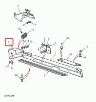 LAND ROVER NTC5098PUB - PUNTERA PARAGOLPES TRAS.DCHA