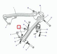 LAND ROVER NY110051L - TUERCA HEXAGONAL, M10, CABEZA HEXAGONAL, NYLOC