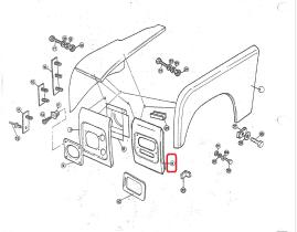 LAND ROVER 207361 - FRONTAL ALETA FARO RECTANGULAR DCHO