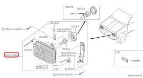 NISSAN B601079G00 - FARO DERECHO