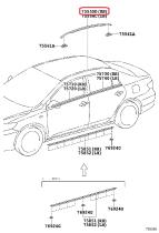 TOYOTA 7555502100 - MOLDURA ACABADO LATERAL CANALETA TECHO CENT DER